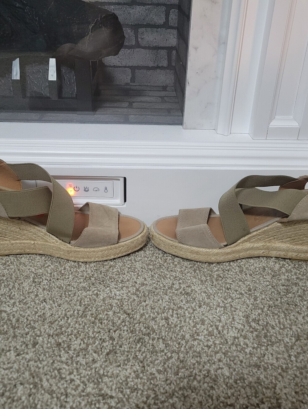 Verbenas Silvia Serraje Piedra Open Toe Espadrille Cross Strap Wedge Sandals - Picture 5 of 8